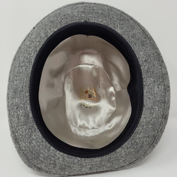 Vintage Adam New York Gray Wool Fedora with Feathers - Picture 6 of 7